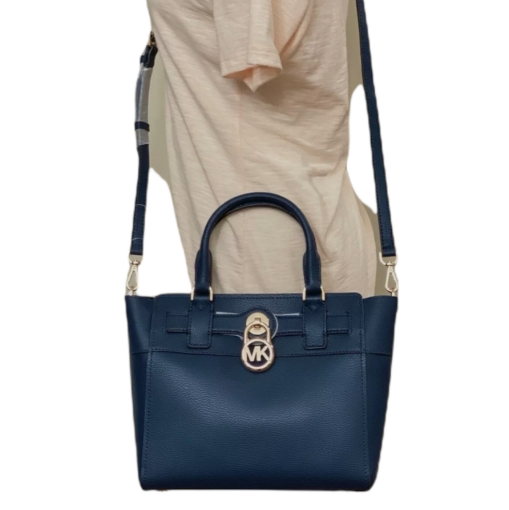 Michael Kors Hamilton MD Satchel Blue - Picture 8 of 9